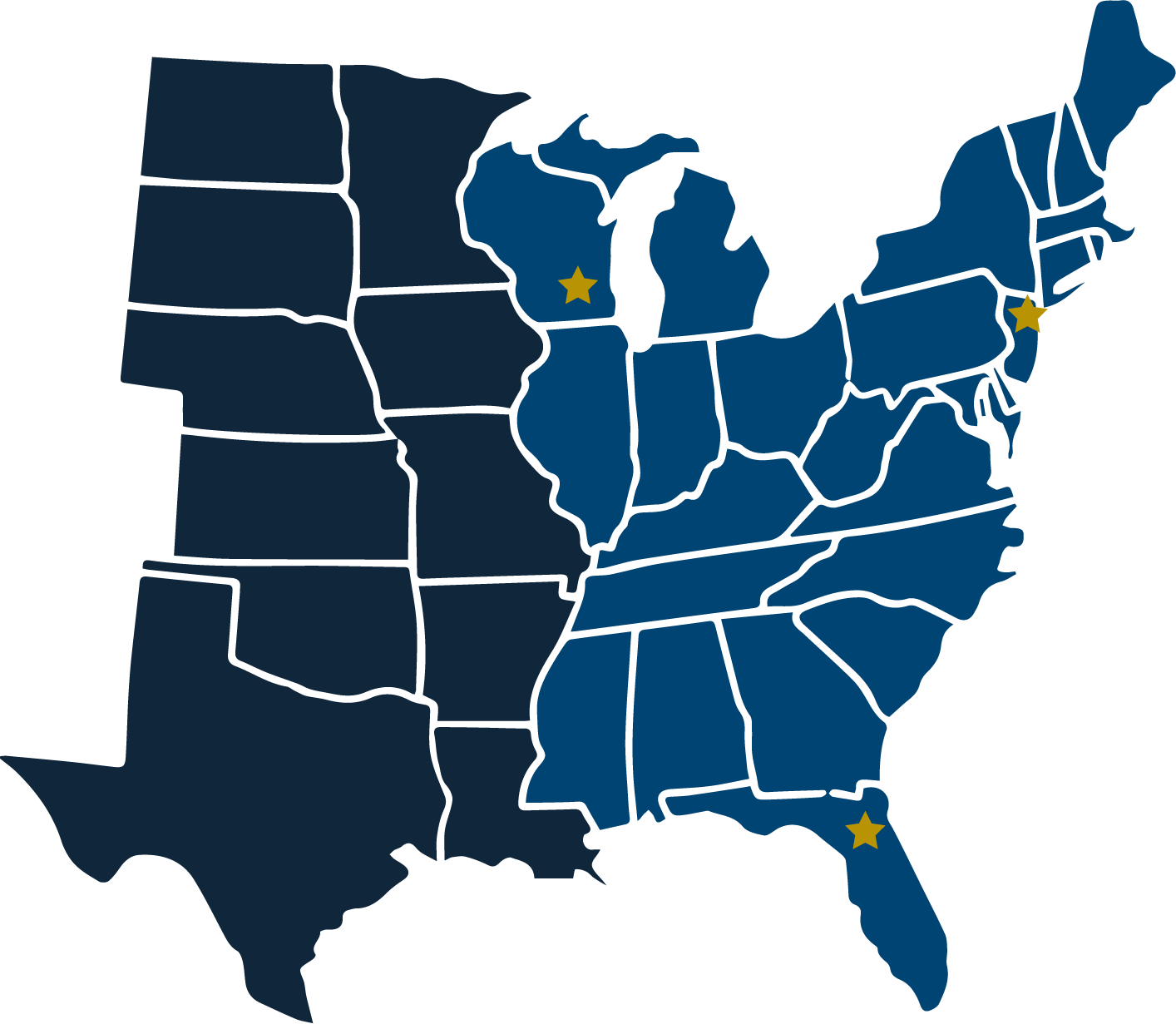 Map of Royal NY Warehouse locations