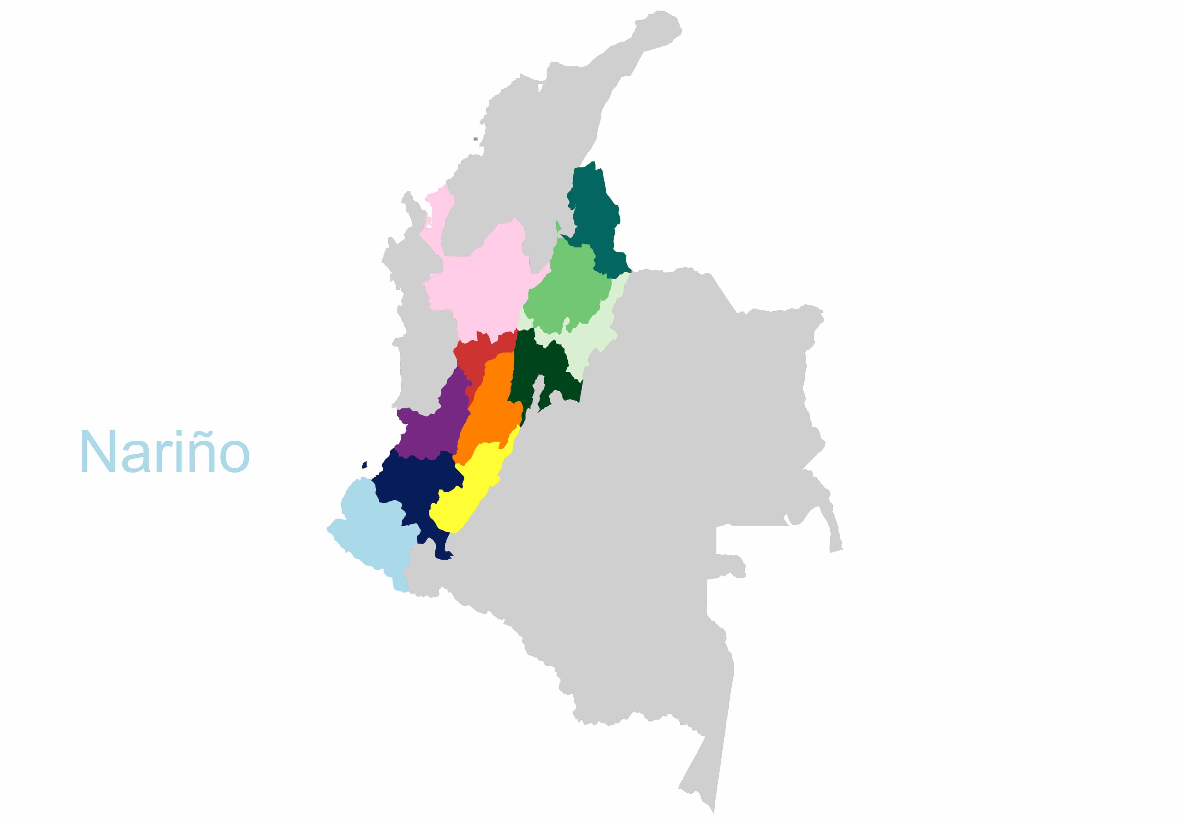 Colombia Narino Map