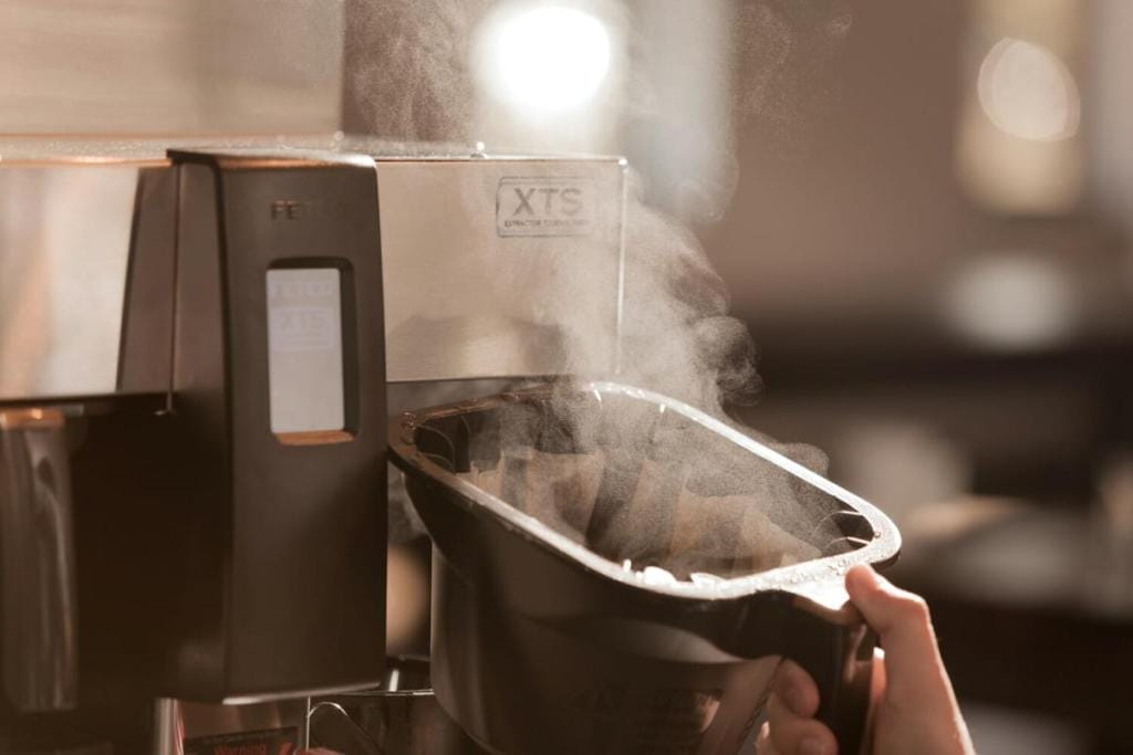 Drip coffee brewing at Royal New York