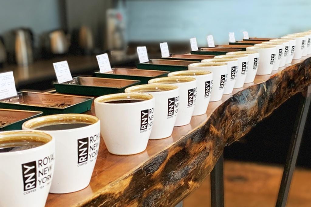 cupping coffee at rny